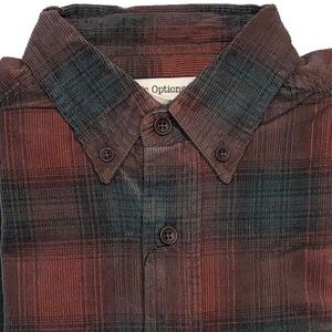 NWT 100% Cotton Corduroy Button Down Long Sleeve Shirt Men’s XL